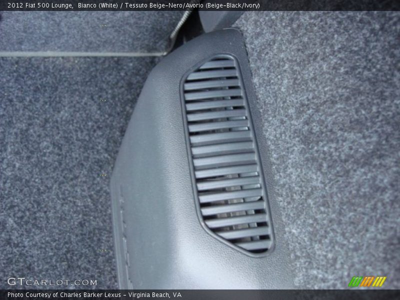 Bianco (White) / Tessuto Beige-Nero/Avorio (Beige-Black/Ivory) 2012 Fiat 500 Lounge