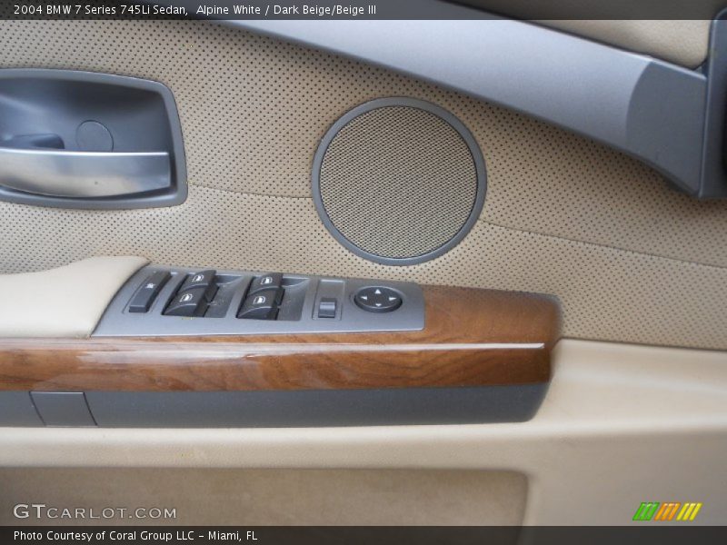 Alpine White / Dark Beige/Beige III 2004 BMW 7 Series 745Li Sedan