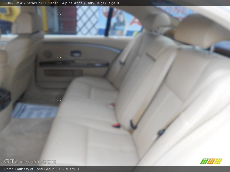 Alpine White / Dark Beige/Beige III 2004 BMW 7 Series 745Li Sedan