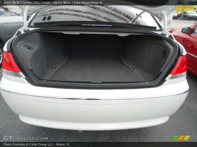 Alpine White / Dark Beige/Beige III 2004 BMW 7 Series 745Li Sedan