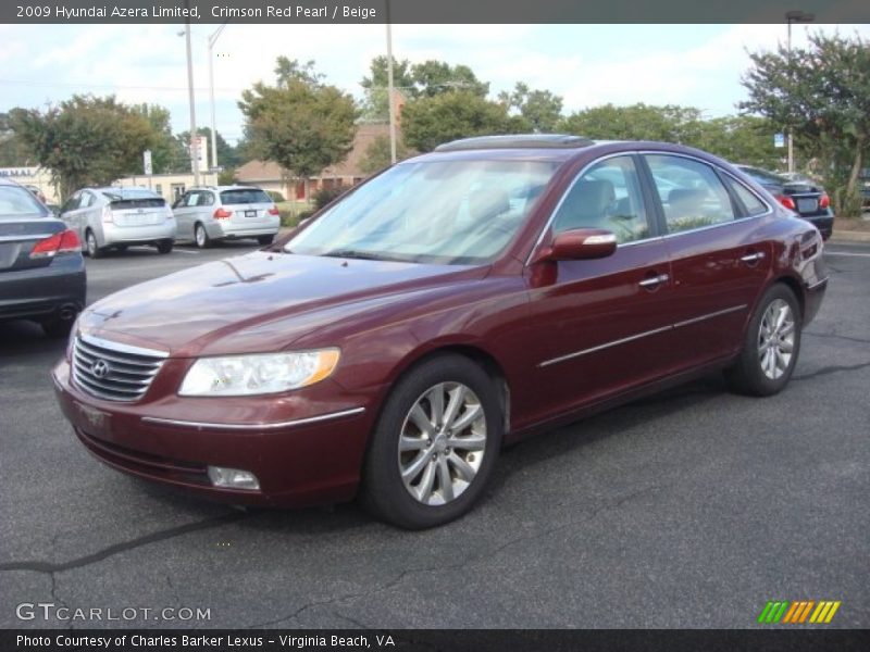 Crimson Red Pearl / Beige 2009 Hyundai Azera Limited