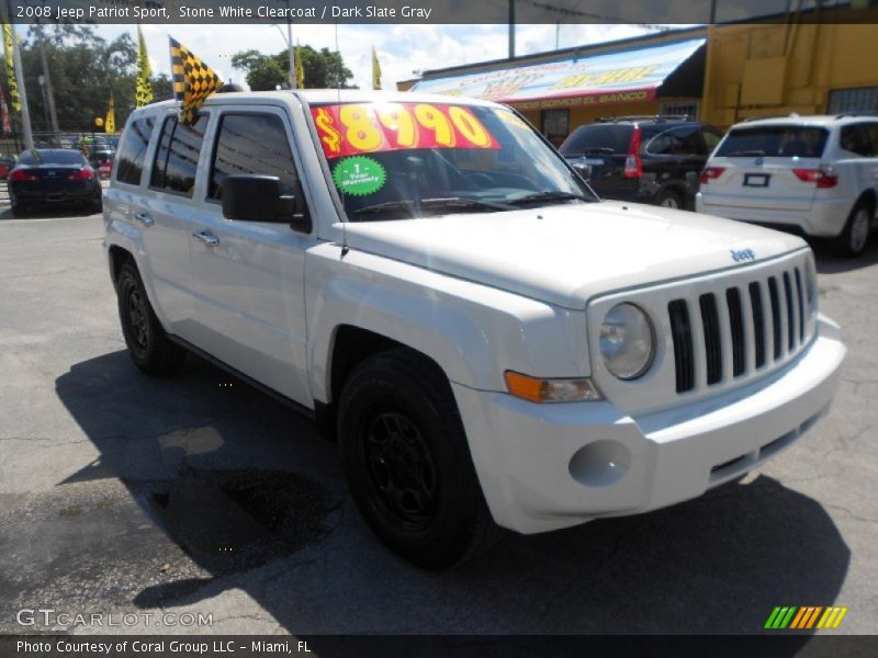 Stone White Clearcoat / Dark Slate Gray 2008 Jeep Patriot Sport