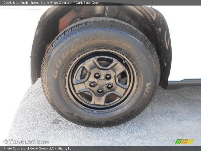 Stone White Clearcoat / Dark Slate Gray 2008 Jeep Patriot Sport