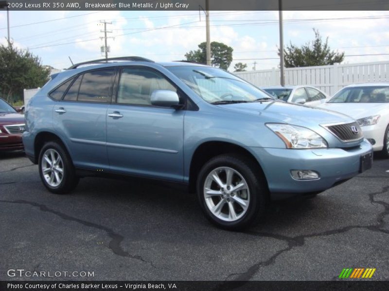 Breakwater Blue Metallic / Light Gray 2009 Lexus RX 350 AWD