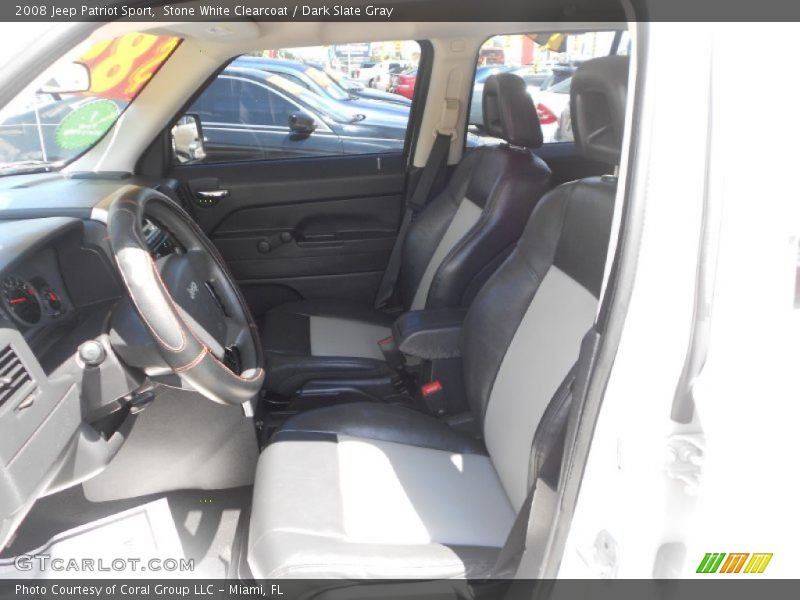 Stone White Clearcoat / Dark Slate Gray 2008 Jeep Patriot Sport