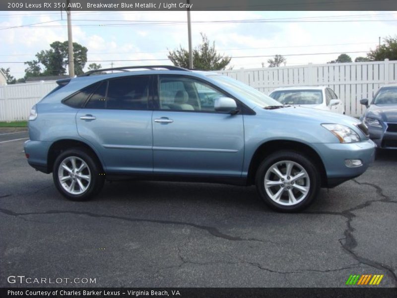 Breakwater Blue Metallic / Light Gray 2009 Lexus RX 350 AWD