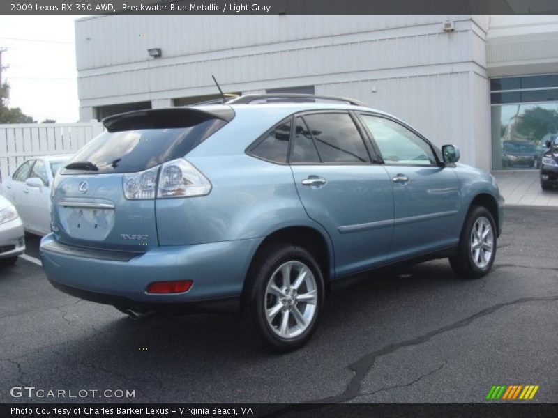 Breakwater Blue Metallic / Light Gray 2009 Lexus RX 350 AWD