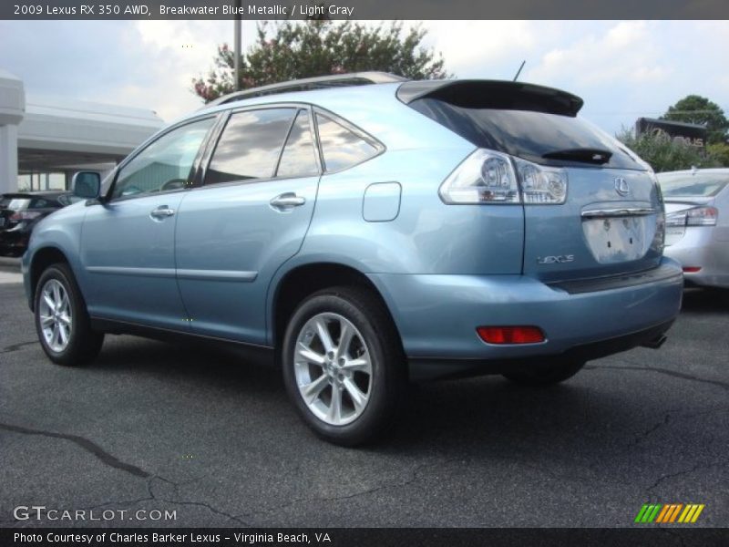 Breakwater Blue Metallic / Light Gray 2009 Lexus RX 350 AWD
