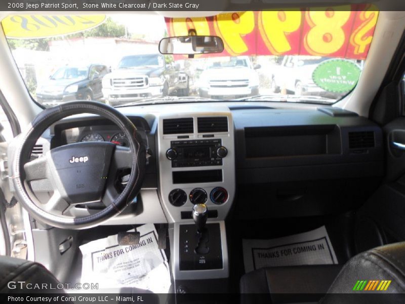 Stone White Clearcoat / Dark Slate Gray 2008 Jeep Patriot Sport