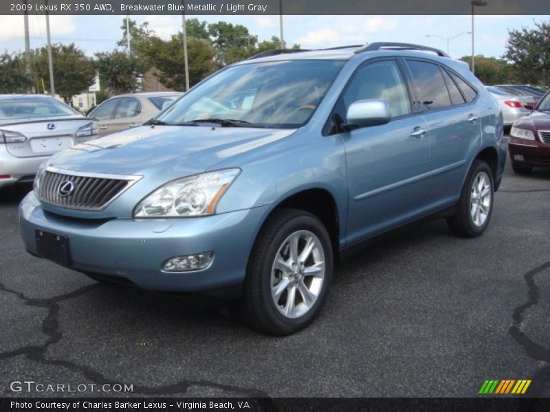 Breakwater Blue Metallic / Light Gray 2009 Lexus RX 350 AWD