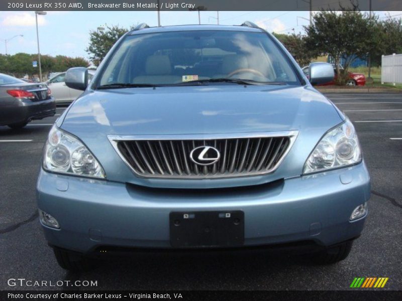 Breakwater Blue Metallic / Light Gray 2009 Lexus RX 350 AWD