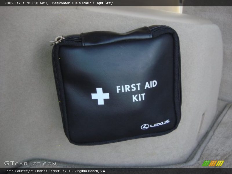 Breakwater Blue Metallic / Light Gray 2009 Lexus RX 350 AWD