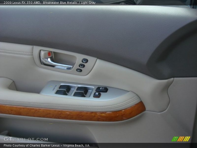 Breakwater Blue Metallic / Light Gray 2009 Lexus RX 350 AWD