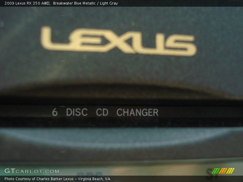 Breakwater Blue Metallic / Light Gray 2009 Lexus RX 350 AWD