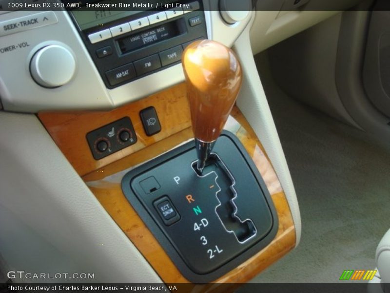 Breakwater Blue Metallic / Light Gray 2009 Lexus RX 350 AWD