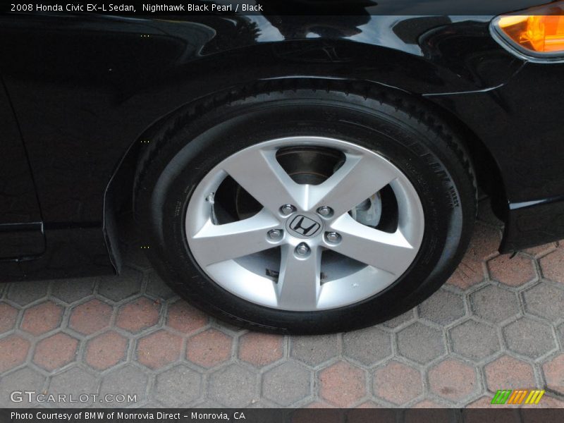 Nighthawk Black Pearl / Black 2008 Honda Civic EX-L Sedan