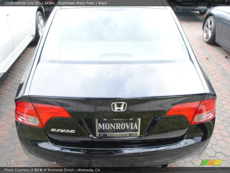 Nighthawk Black Pearl / Black 2008 Honda Civic EX-L Sedan