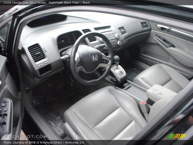 Nighthawk Black Pearl / Black 2008 Honda Civic EX-L Sedan