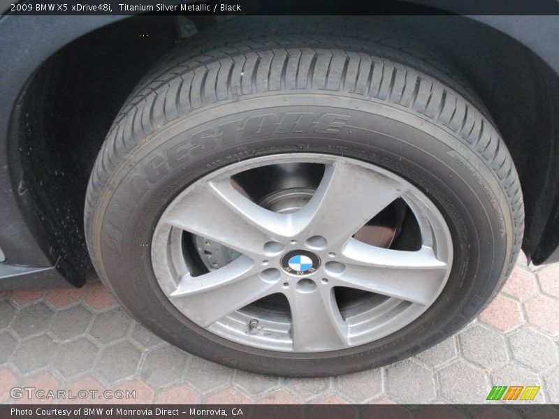 Titanium Silver Metallic / Black 2009 BMW X5 xDrive48i