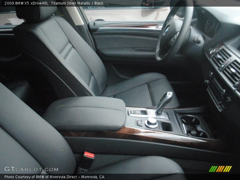 Titanium Silver Metallic / Black 2009 BMW X5 xDrive48i