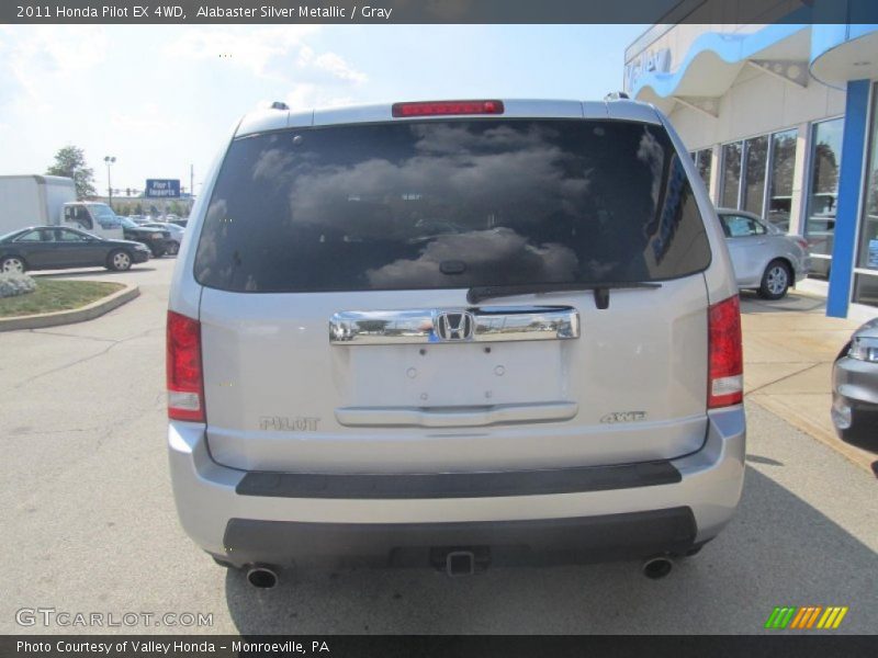 Alabaster Silver Metallic / Gray 2011 Honda Pilot EX 4WD