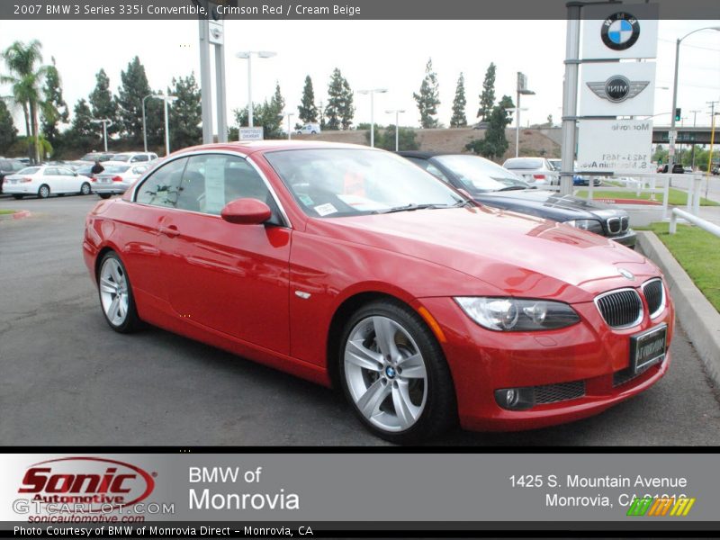 Crimson Red / Cream Beige 2007 BMW 3 Series 335i Convertible