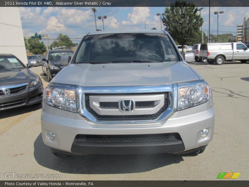 Alabaster Silver Metallic / Gray 2011 Honda Pilot EX 4WD
