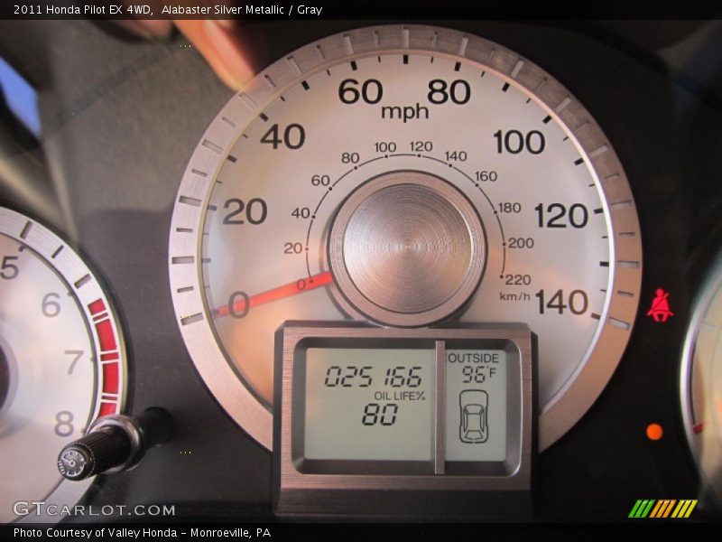 Alabaster Silver Metallic / Gray 2011 Honda Pilot EX 4WD