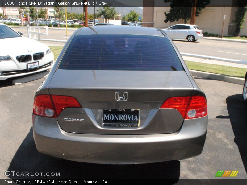 Galaxy Gray Metallic / Gray 2008 Honda Civic LX Sedan