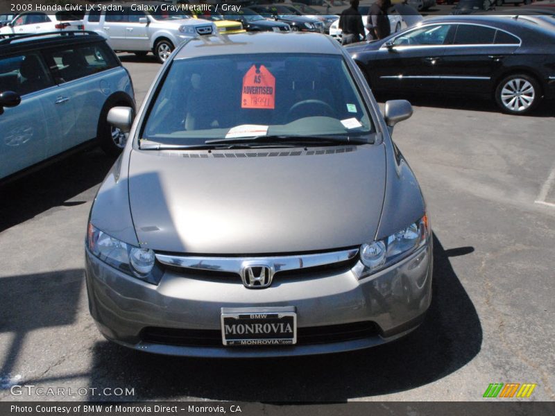 Galaxy Gray Metallic / Gray 2008 Honda Civic LX Sedan