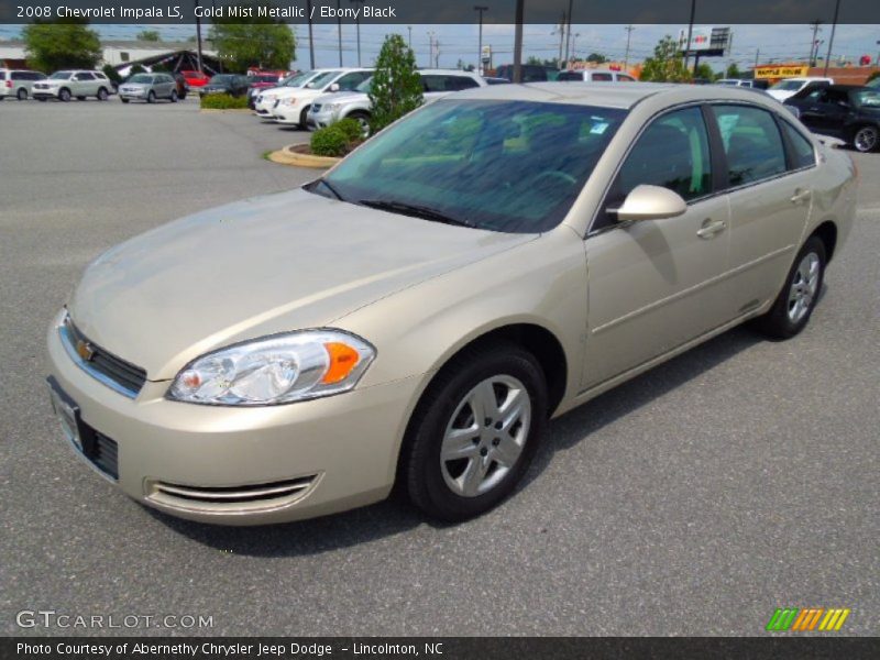 Gold Mist Metallic / Ebony Black 2008 Chevrolet Impala LS