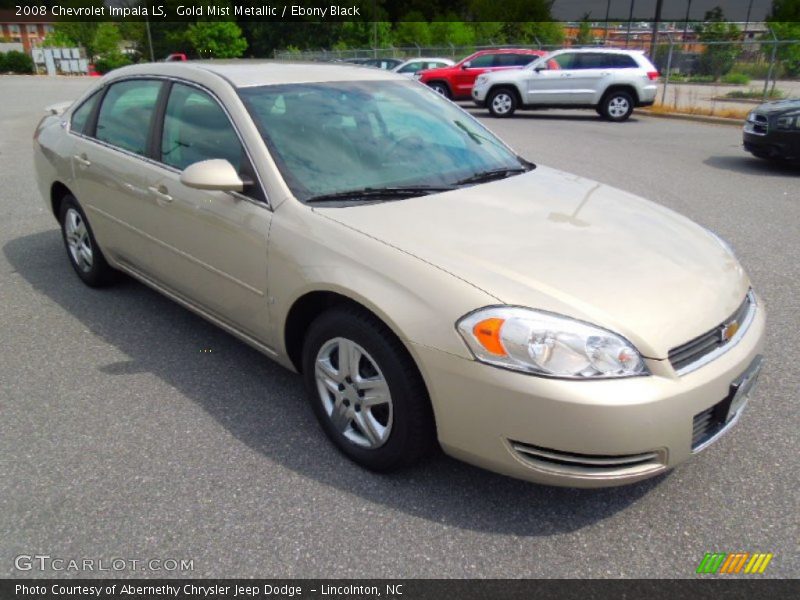 Gold Mist Metallic / Ebony Black 2008 Chevrolet Impala LS