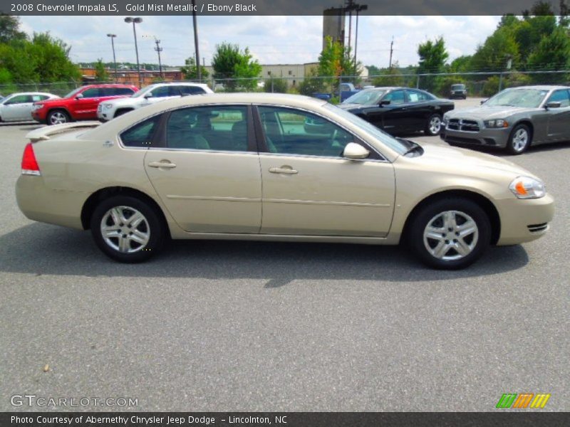 Gold Mist Metallic / Ebony Black 2008 Chevrolet Impala LS