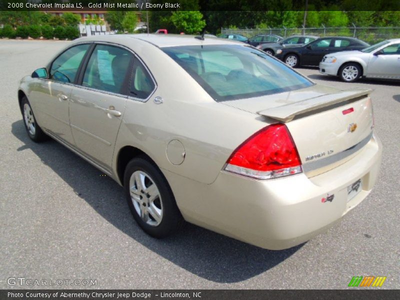 Gold Mist Metallic / Ebony Black 2008 Chevrolet Impala LS