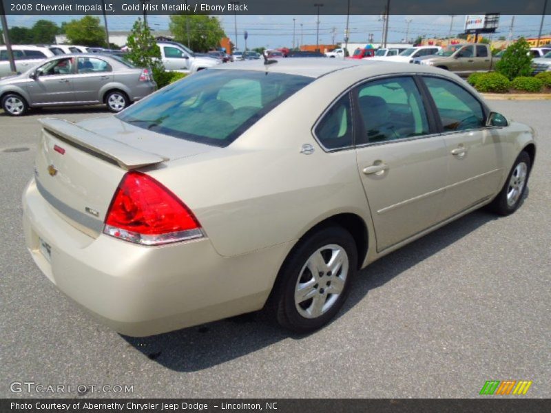 Gold Mist Metallic / Ebony Black 2008 Chevrolet Impala LS