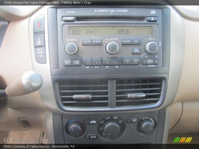 Taffeta White / Gray 2008 Honda Pilot Value Package 4WD