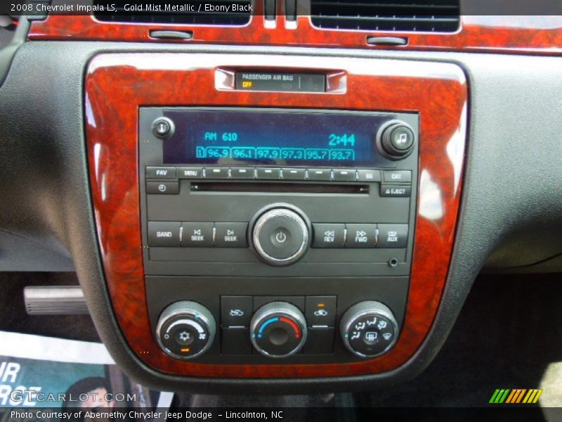 Gold Mist Metallic / Ebony Black 2008 Chevrolet Impala LS