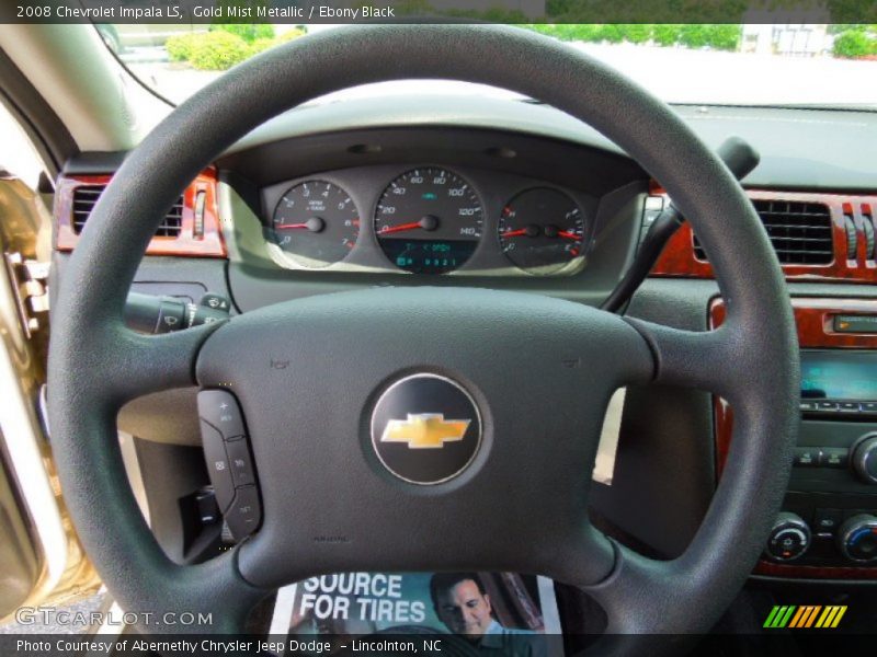 Gold Mist Metallic / Ebony Black 2008 Chevrolet Impala LS