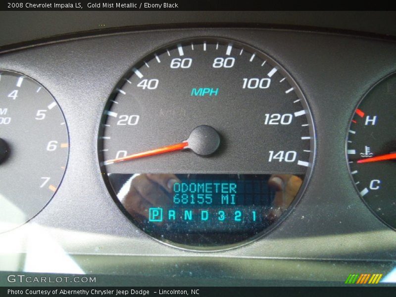 Gold Mist Metallic / Ebony Black 2008 Chevrolet Impala LS