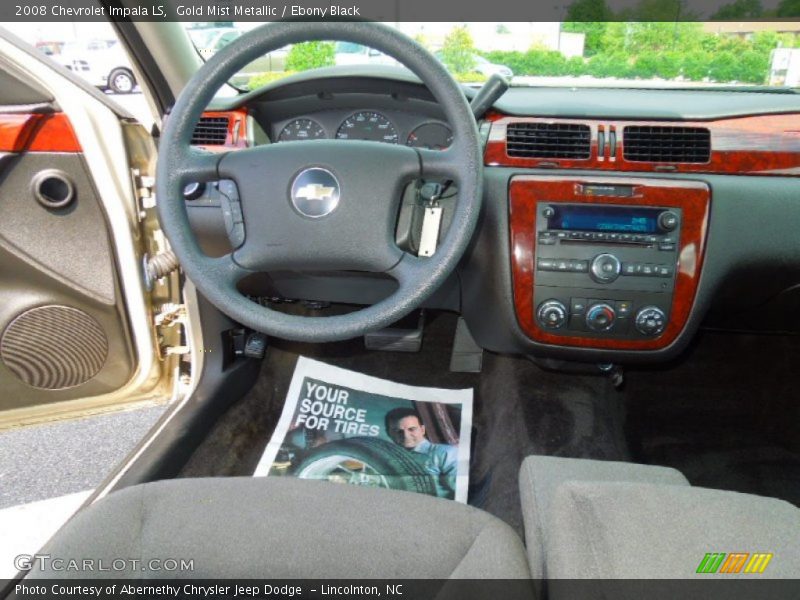 Gold Mist Metallic / Ebony Black 2008 Chevrolet Impala LS