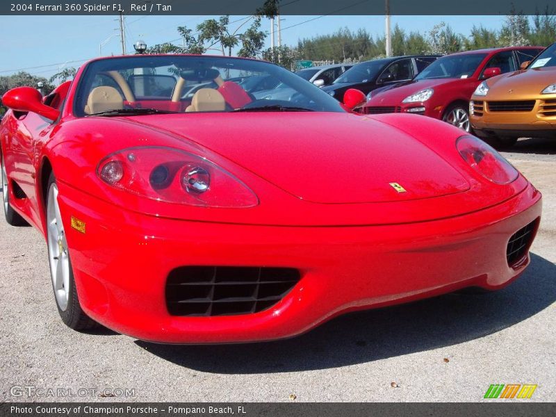 Red / Tan 2004 Ferrari 360 Spider F1