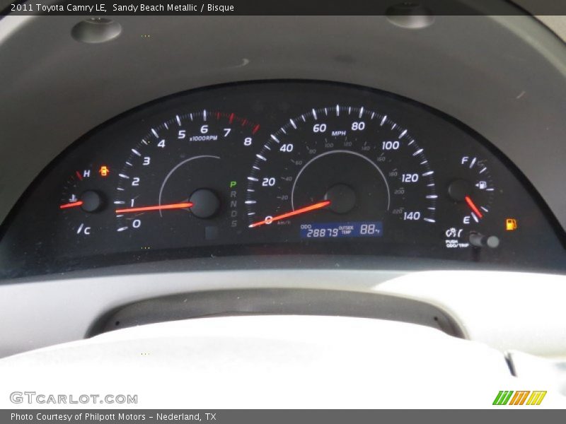 Sandy Beach Metallic / Bisque 2011 Toyota Camry LE