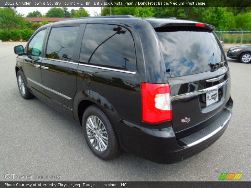 Brilliant Black Crystal Pearl / Dark Frost Beige/Medium Frost Beige 2013 Chrysler Town & Country Touring - L