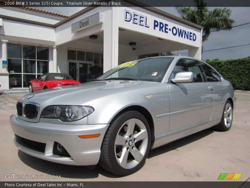 Titanium Silver Metallic / Black 2006 BMW 3 Series 325i Coupe