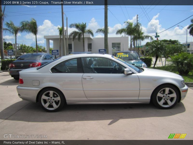 Titanium Silver Metallic / Black 2006 BMW 3 Series 325i Coupe