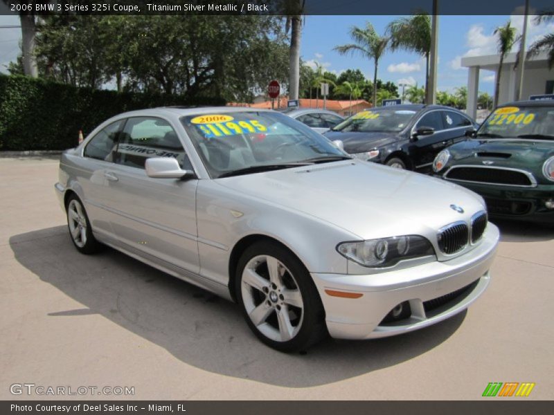 Titanium Silver Metallic / Black 2006 BMW 3 Series 325i Coupe