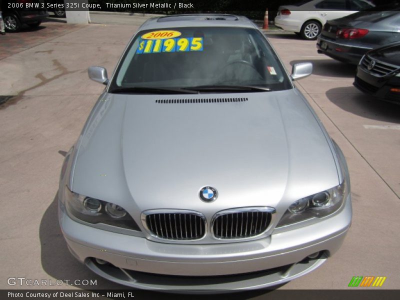 Titanium Silver Metallic / Black 2006 BMW 3 Series 325i Coupe