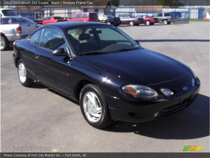Black / Medium Prairie Tan 2002 Ford Escort ZX2 Coupe