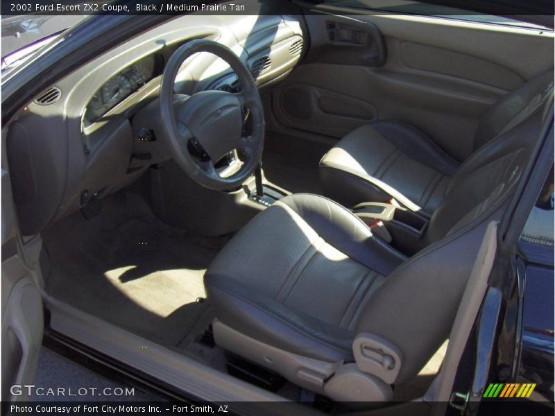 Black / Medium Prairie Tan 2002 Ford Escort ZX2 Coupe