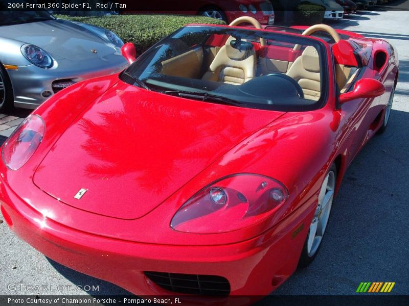 Red / Tan 2004 Ferrari 360 Spider F1